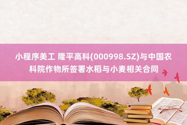 小程序美工 隆平高科(000998.SZ)与中国农科院作物所签署水稻与小麦相关合同